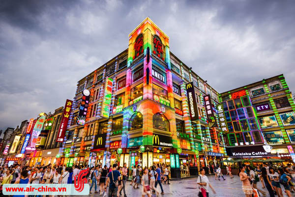 Shopping District in Guangzhou China